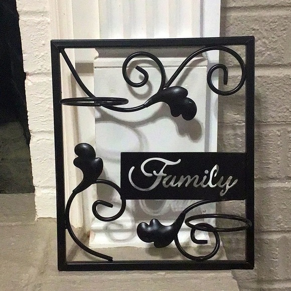 Vintage - EUC - Blk Iron Family Candle Holder - Picture 1 of 2